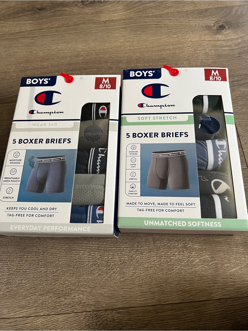 Champion 10 Pairs Boys Boxer Briefs Size Medium (8-10) New